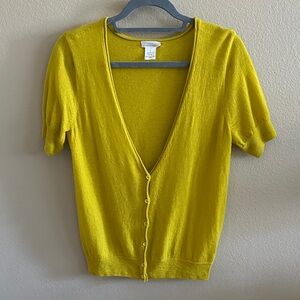 J. Crew Yellow Cashmere Top